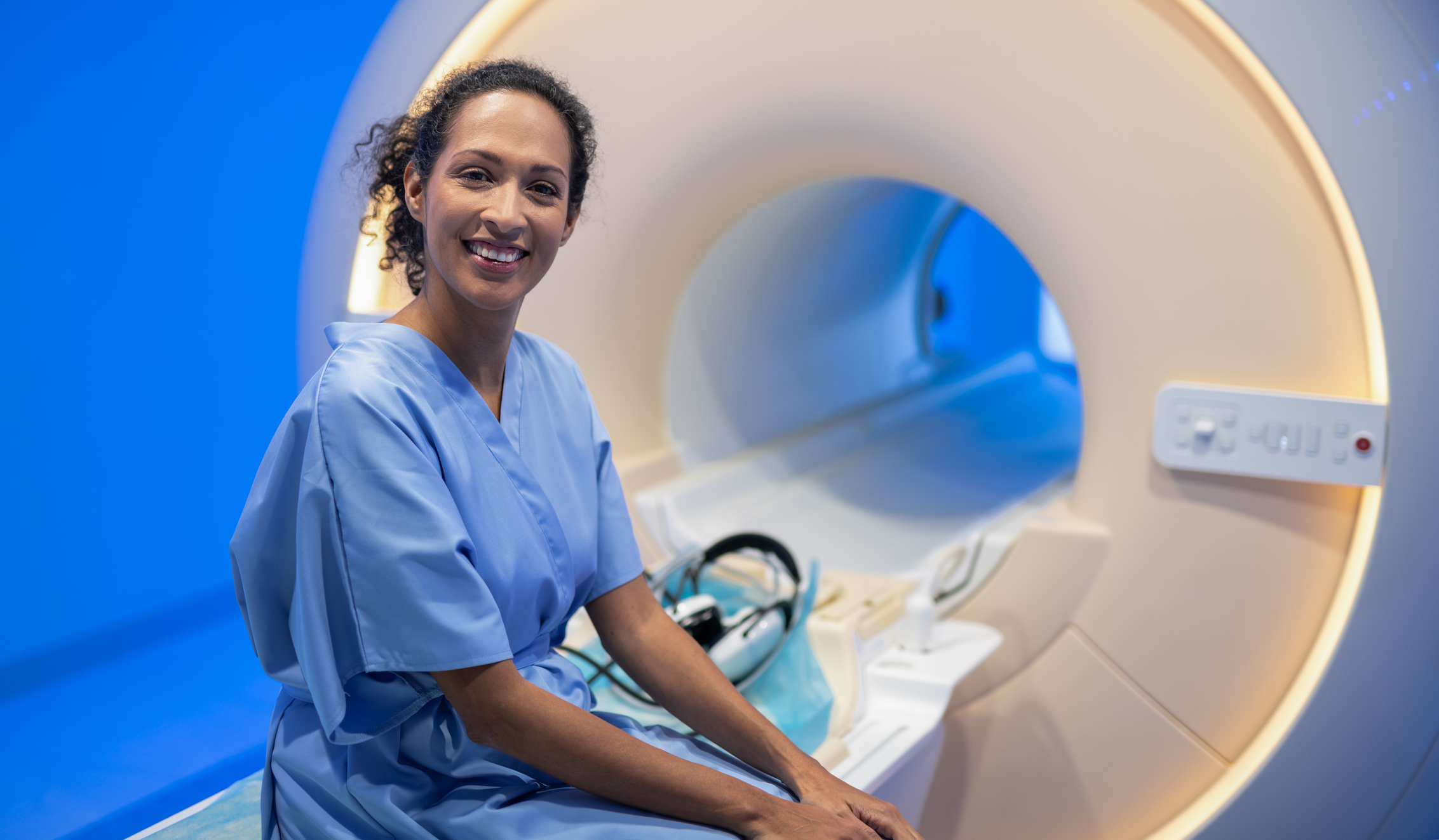 Authentic lifestyle photography of a middle-aged patient